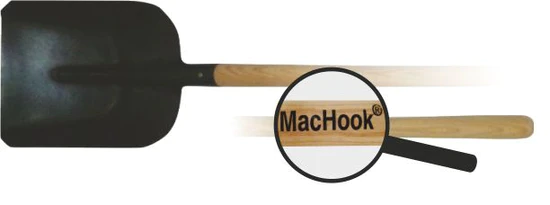 J.A.D. TOOLS MacHook lopata s drevenou násadou, čierna (80000)