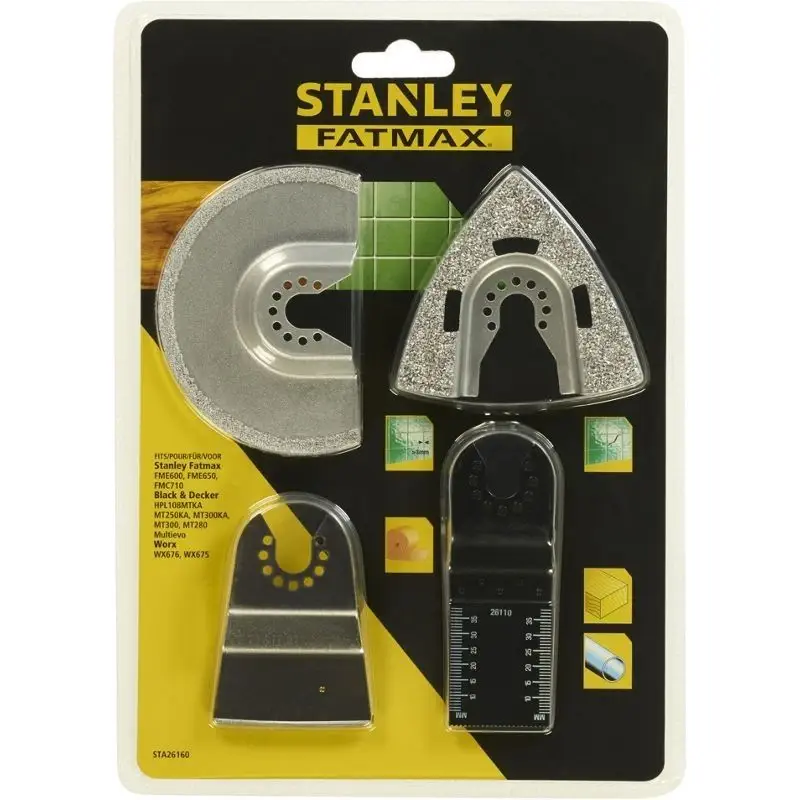 Stanley 4 dielny set pre oscilačné náradie (STA26160-XJ)