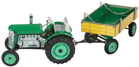KOVAP Traktor Zetor s prívesom na kľúčik zelený