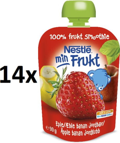Nestlé Min Frukt Jahoda 14x90g expirace 30.6.2018