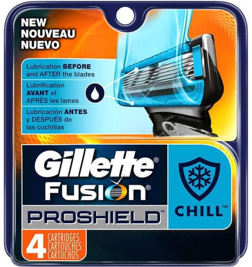 Gillette Fusion Proshield Chill náhradné hlavice 4 ks