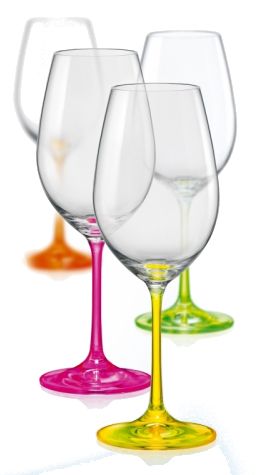 Crystalex poháre na víno Neon 350 ml, 4 ks