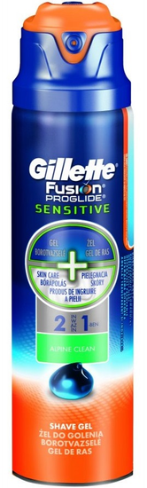 Gillette Fusion ProGlide gél Sensitive Alpine Clean 170 ml