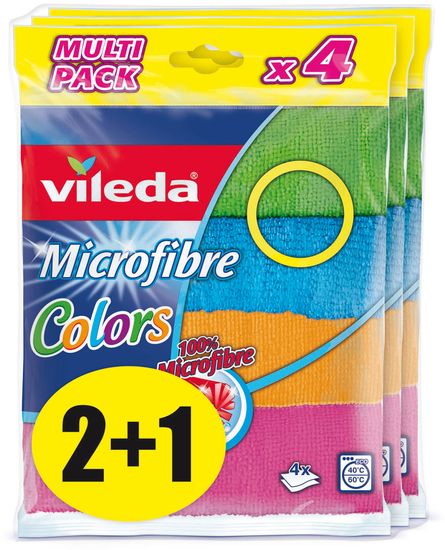 VILEDA Mikro handrička Colors 4 ks, balenie 2 +