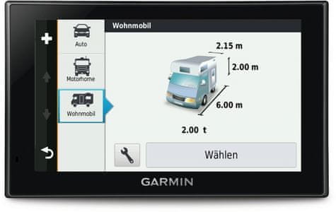 GPS navigácia Garmin Camper 660T-D Lifetime Europe45, mapa Európy s aktualizáciami, cúvacia kamera, pre karavany, upozornenie na radary