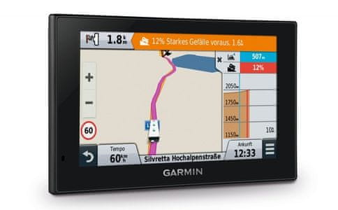 GPS navigácia pre karavany Garmin Camper 660T-D Lifetime Europe45, digitálne dopravné informácie, databázy kempov, hotelov, reštaurácií
