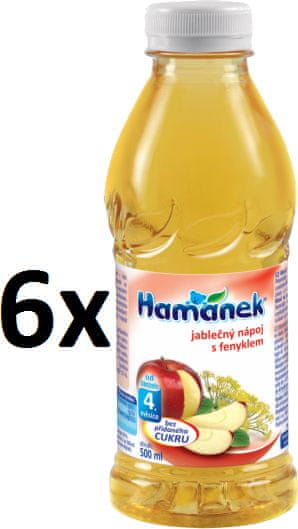 Hamánek Jablkový nápoj s feniklom 6x500ml