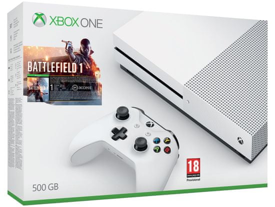 Microsoft Xbox One S 500GB + Battlefield 1