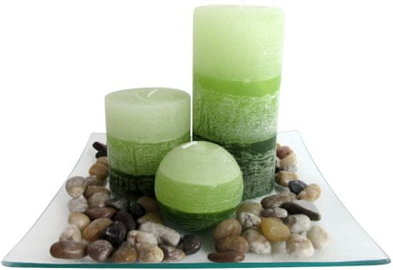 TORO Darčekový set 3 sviečky s vôňou zelených čajov