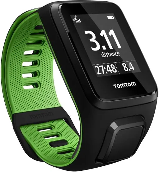 TomTom Runner 3 GPS, black/green, "L"