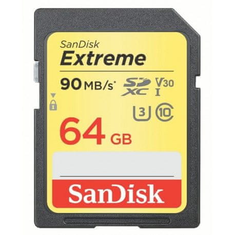 SanDisk SDXC Extreme 64GB 90MB/s UHS-I U3 V30 (SDSDXVE-064G-GNCIN)