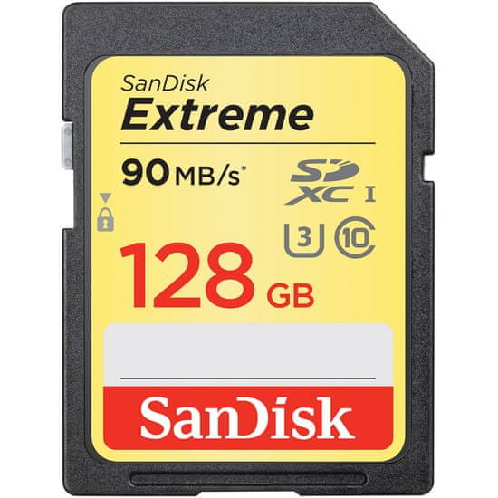 SanDisk SDXC 128GB (UHS-I U3 V30) 90MB/s Extreme (SDSDXVF-128G-GNCIN)