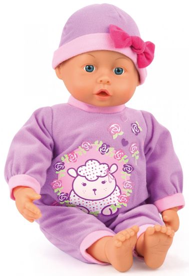Bayer Design First Words Baby bábika fialová, 38 cm