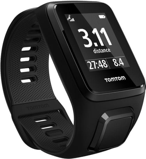 TomTom Spark 3 Cardio + Music GPS, black, "L" + Bluetooth sluchadlá - rozbalené