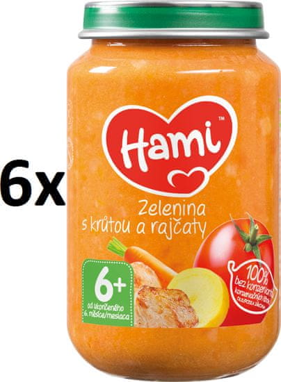 Hami Zelenina s morkou a paradajkami - 6 x 200g
