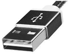 A-Data kábel Micro USB, pletený, 1 m, čierny