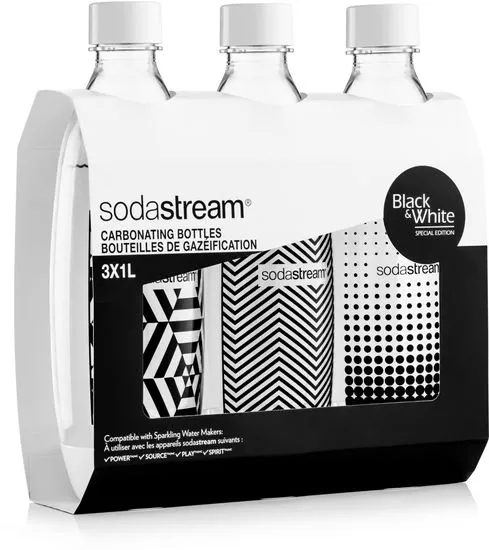 SodaStream Fľaša Tripack 1l Fuse Black & White