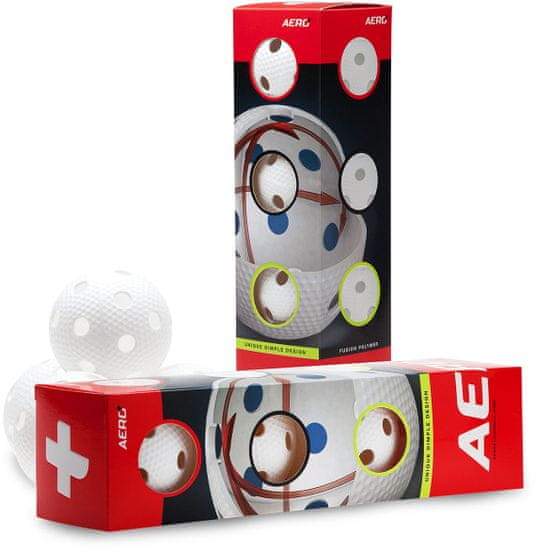 Salming Aero Plus Ball 4-pack, white