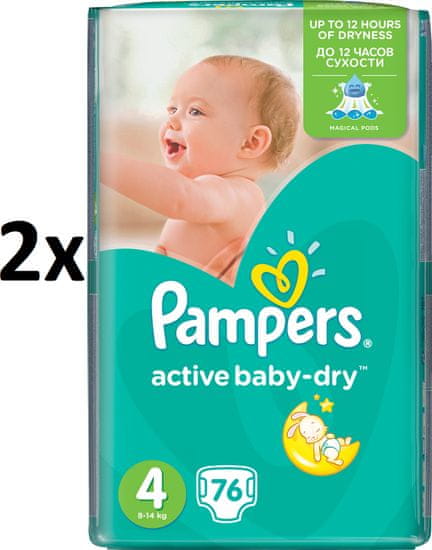 Pampers Active Baby 4 Maxi (7-14kg) Giant Pack - 152 ks