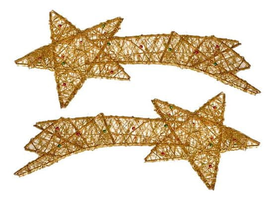 EverGreen Kométa s perličkami zlatá 2 ks