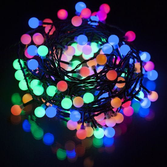 Retlux Reťaz Ball 100 LED 10 m multicolor
