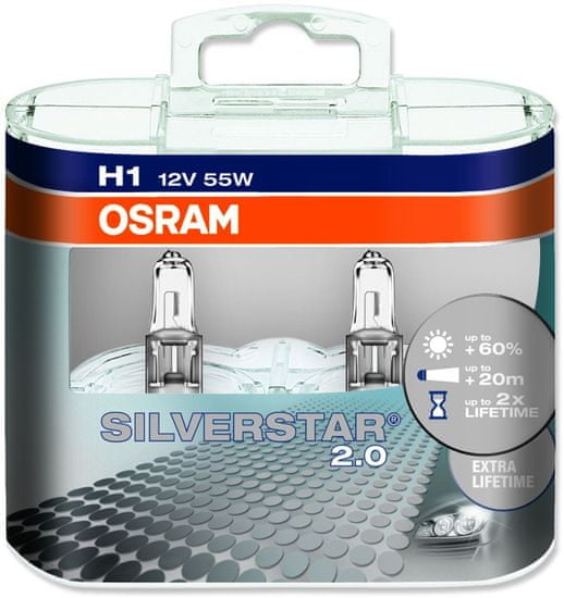 Osram 12V H1 55W P14.5s 2ks Silverstar