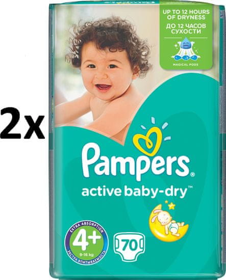 Pampers Active Baby 4+ Maxi (9-16kg) Giant Pack - 140 ks