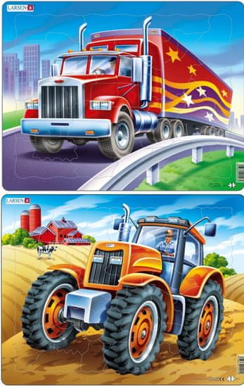 LARSEN Puzzle set Kamión a traktor