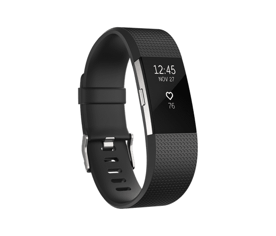 Fitbit Charge 2, Black/Silver, Large