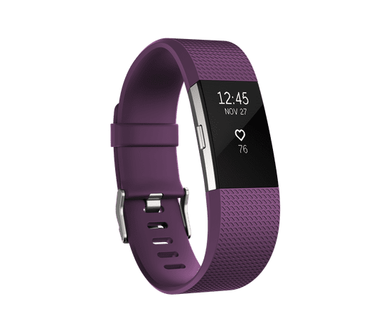 Fitbit Charge 2, Plum/Silver, Small