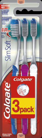 Colgate Slim Soft 3-pack Ultra Compact Head zubné kefky