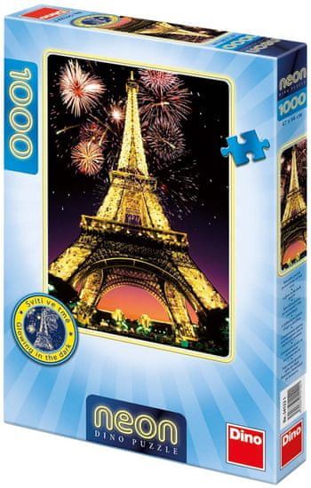 DINO puzzle Nočná Eiffelovka 1000D neón