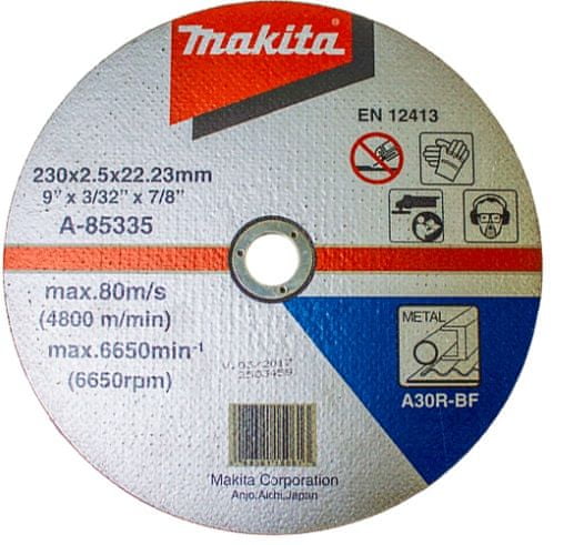 Makita Kotúč rezný kov 230 × 2,5 × 22 mm (7818577)