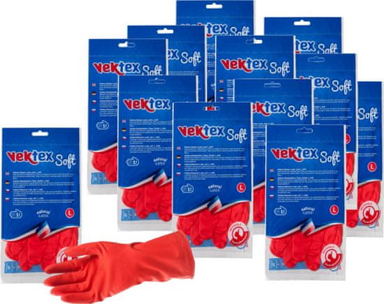 Vektex Soft rukavice, veľkosť L, 12 párov