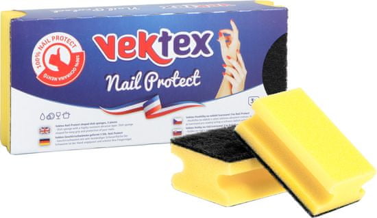 Vektex Tvarované hubky na riad Nail Protect 10x 3 ks