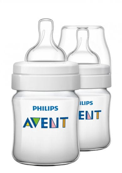 Philips Avent Dojčenská fľaša Classic + 125 ml (PP), 2 ks