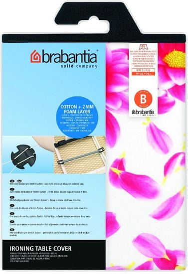 Brabantia Bavlnený poťah124x38 vel.B, Pink Santini, 2mm molitan