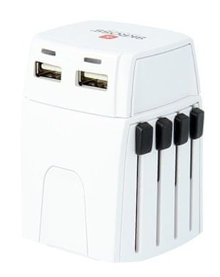Skross cestovný adaptér MUV Micro USB, biela