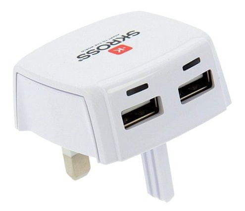 Skross USB nabíjací adaptér UK, biela