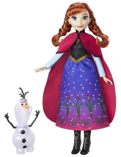 Disney Princezná Anna s trblietavými šatami a kamarátom