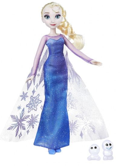 Disney Princezná Elsa s trblietavými šatami a kamarátom