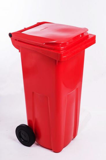 J.A.D. TOOLS odpadkový kôš 240 l červený plastový