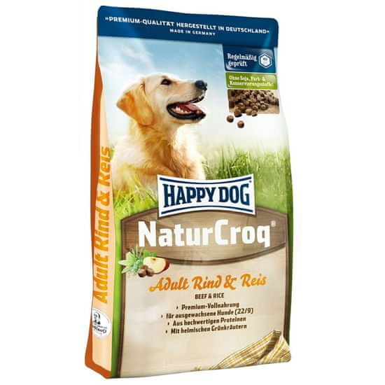 Happy Dog NaturCroq Rind & Reis 15 kg