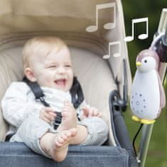 ZAZU Tučniak ZOE Musicbox s bezdrôtovým reproduktorom, Ružový