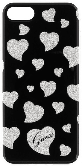 Guess Kryt Hearts TPU (Apple iPhone 7), černá