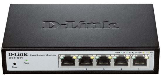 D-LINK DGS-1100-05 5-Port Gigabit Smart Switch, fanless