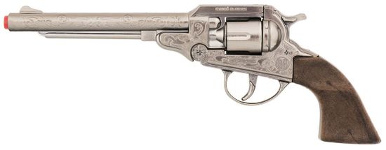 Gonher Revolver kovbojský strieborný, kovový 8 rán