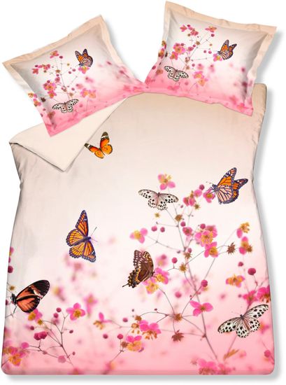 Vandyck Luxusné saténové obliečky Butterfly garden