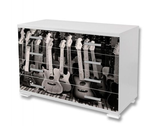 Dimex Nálepky na nábytok - Gitary, 85 x 125 cm