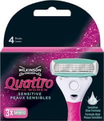 Wilkinson Quattro for Women Sensitive Náhradné hlavice 3 ks